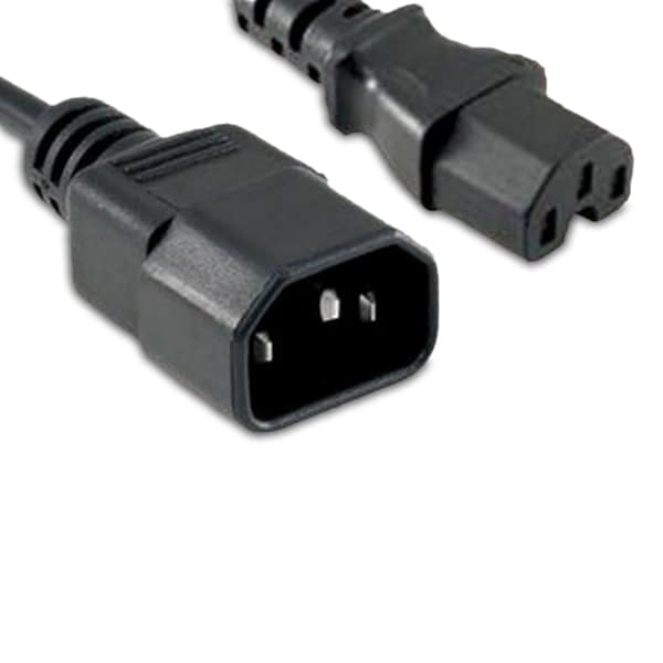 Enet Enet C14 To C15 3Ft Black Power Extension Cord 14 Awg 15A Nema C14C15-3F-ENC - main